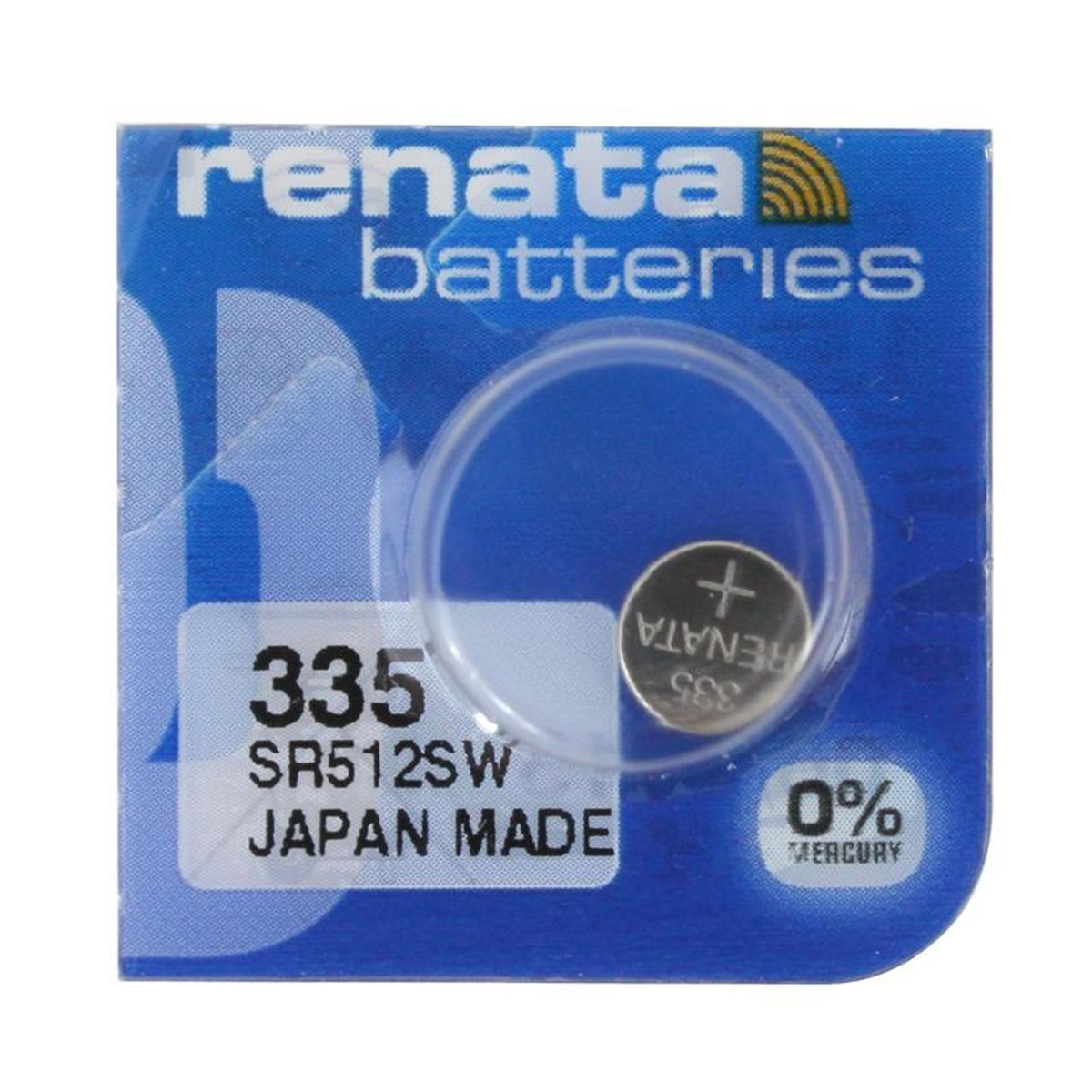 RENATA SP 335 Watch Battery, Single Cell – Higher Silver Content for 60% Longer Battery Life