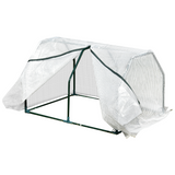 Outsunny Mini Greenhouse with Steel Frame, UV-Resistant Mesh Cover & Zip Door – 99 x 71 x 60cm, White