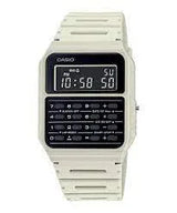 Casio Mens Digital Calculator Retro Dial with White Plastic Strap Watch - CA-53WF-8BDF