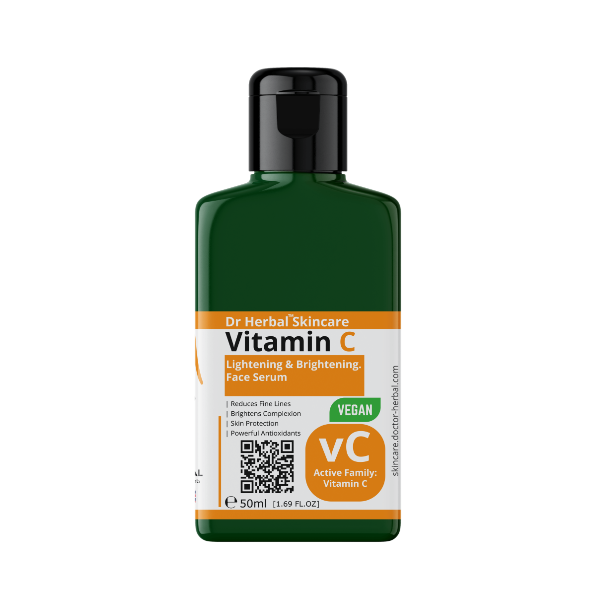 Dr Herbal Vitamin C Face Serum 50ml with Collagen & Berry Extract – Brightening Skincare