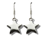 Silver Plated Star Drop Earrings with Nickel-Free Hooks – Gift for Friend, Sister, Mum or Gran
