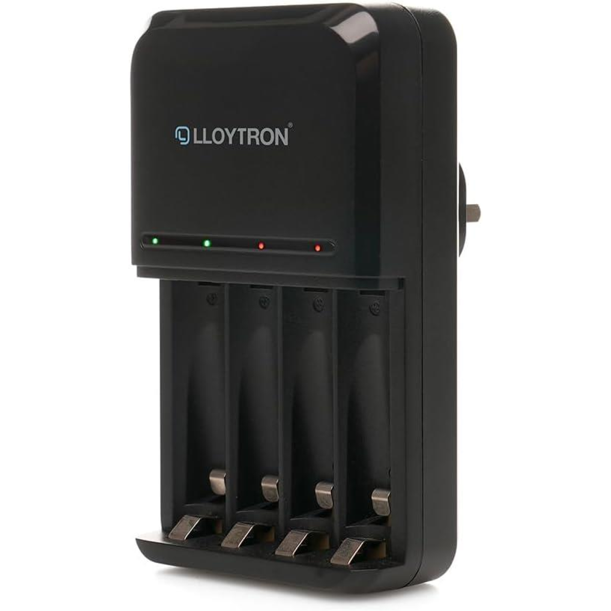 Lloytron Ultra Fast Smart AA/AAA Battery Charger for NiMH Rechargeables – 4-Bay, LED Indicators