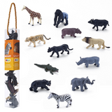 MOJO Mini African Wildlife Figures Playset – 12-Piece Mini Worlds Tube Set