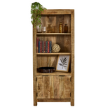 Surrey solid mango wood bookcase with doors