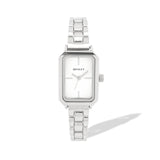 Henley Womens Mnimal Rectangular Bracelet Watch - Silver Tone