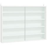 White glass door display cabinet