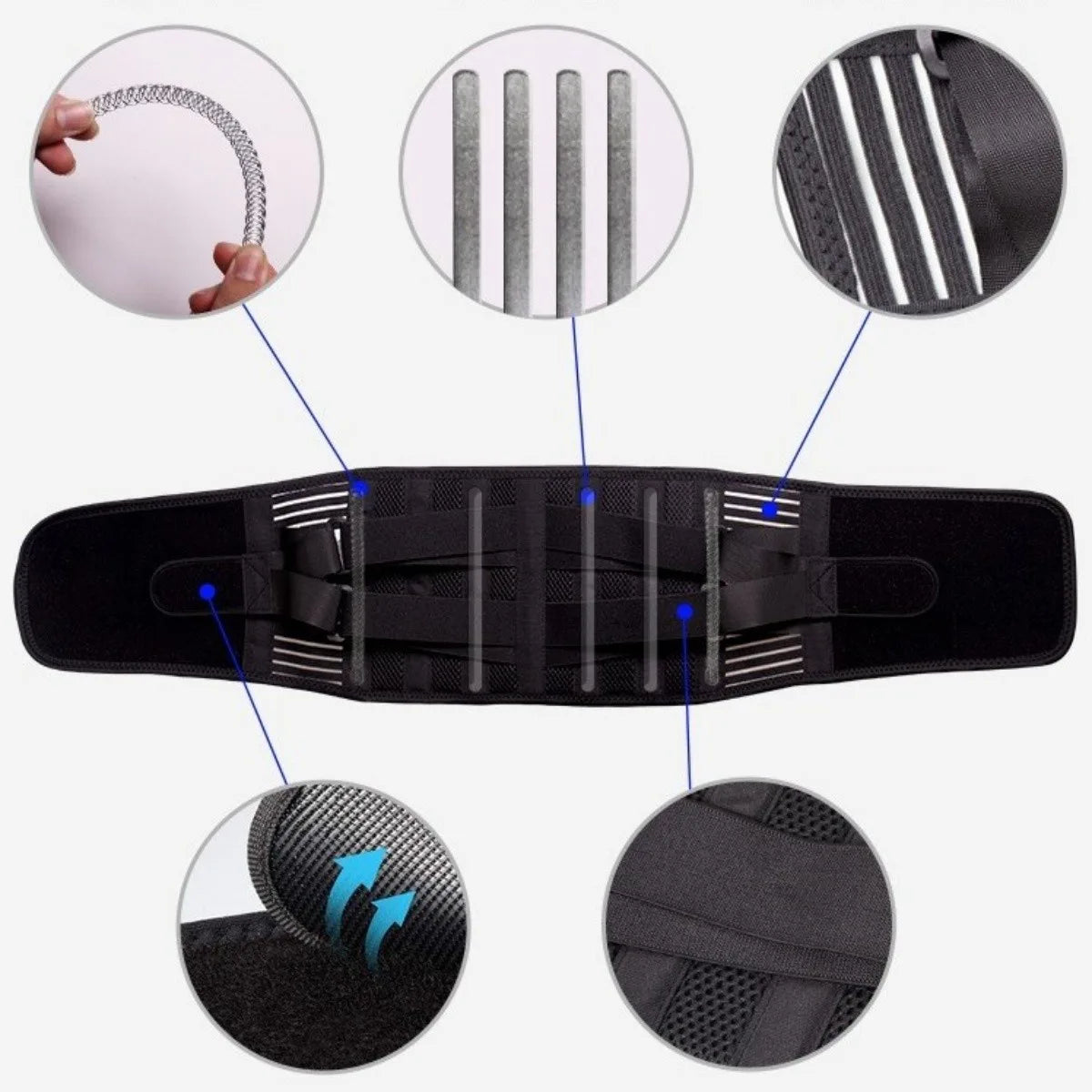 Adjustable Lower Back Brace Lumbar Support Waist Belt For Men Women Pain Relief Waist Belt L Size (US Logistics only For USPS.TK/TMEU only For self-pickup)