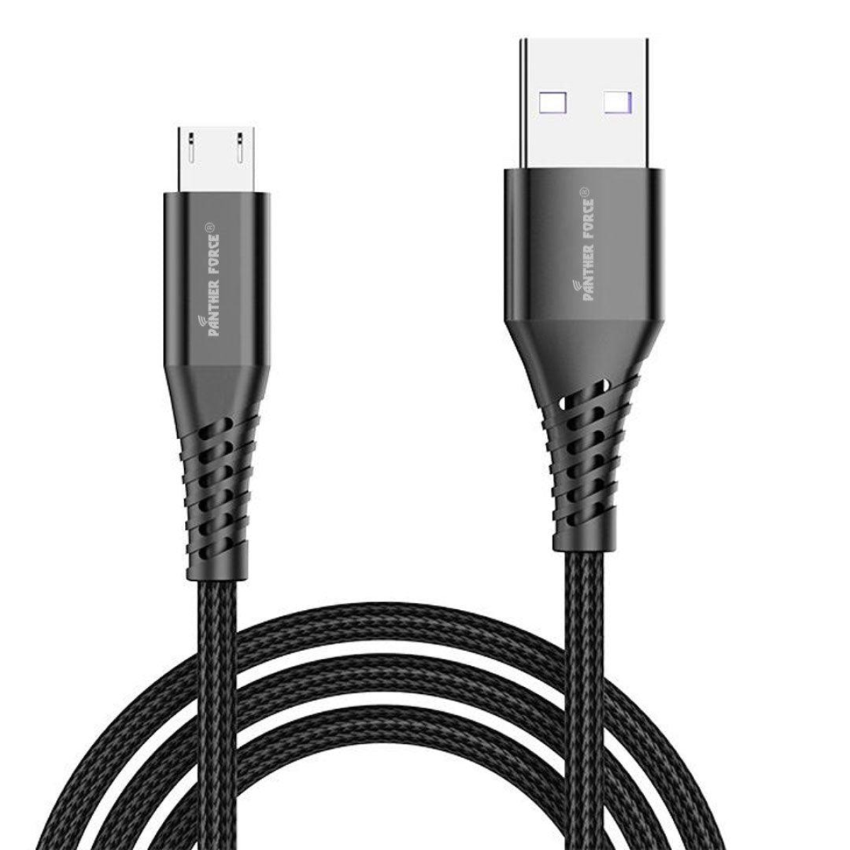 Panther Force 3A 2M Micro USB Cable – Fast Charging and Data Transfer Lead for Micro USB Devices
