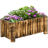 Outsunny Fir Wood Raised Flower Bed, 78 x 35 x 30cm