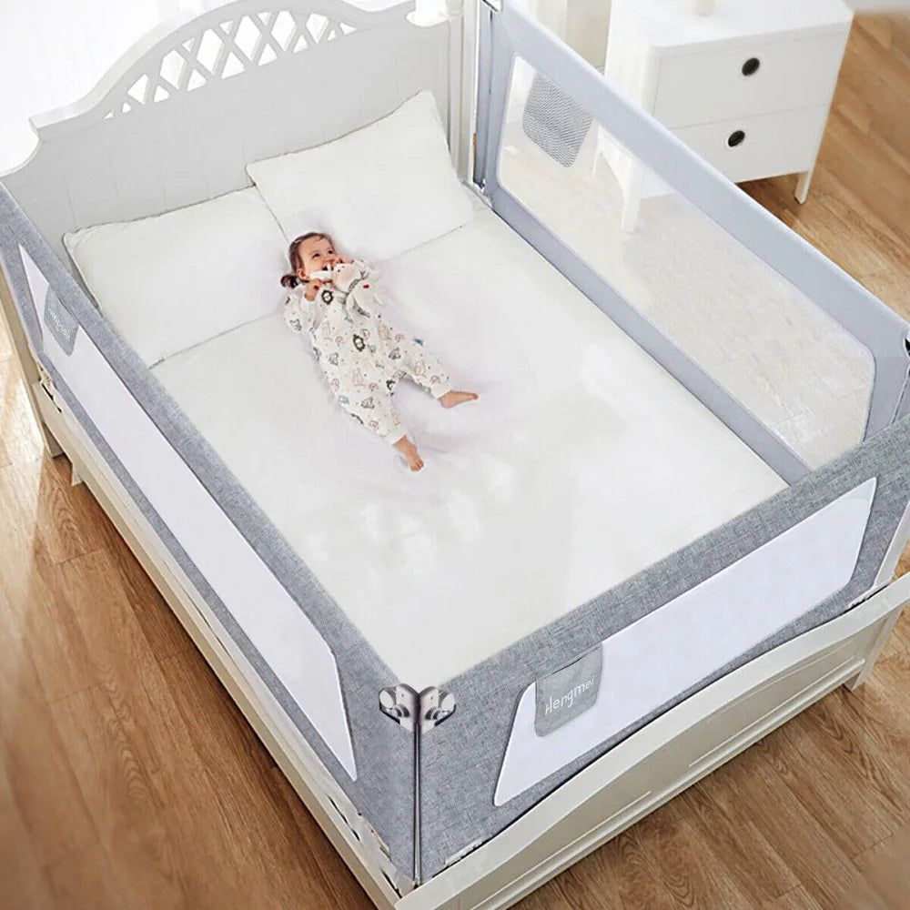 NEW 200cm Bed Safety Guard Folding Child Toddler Bed Rail Safety Protection Guard UK