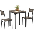 HOMCOM compact grey dining set