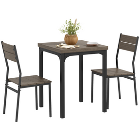 HOMCOM compact grey dining set