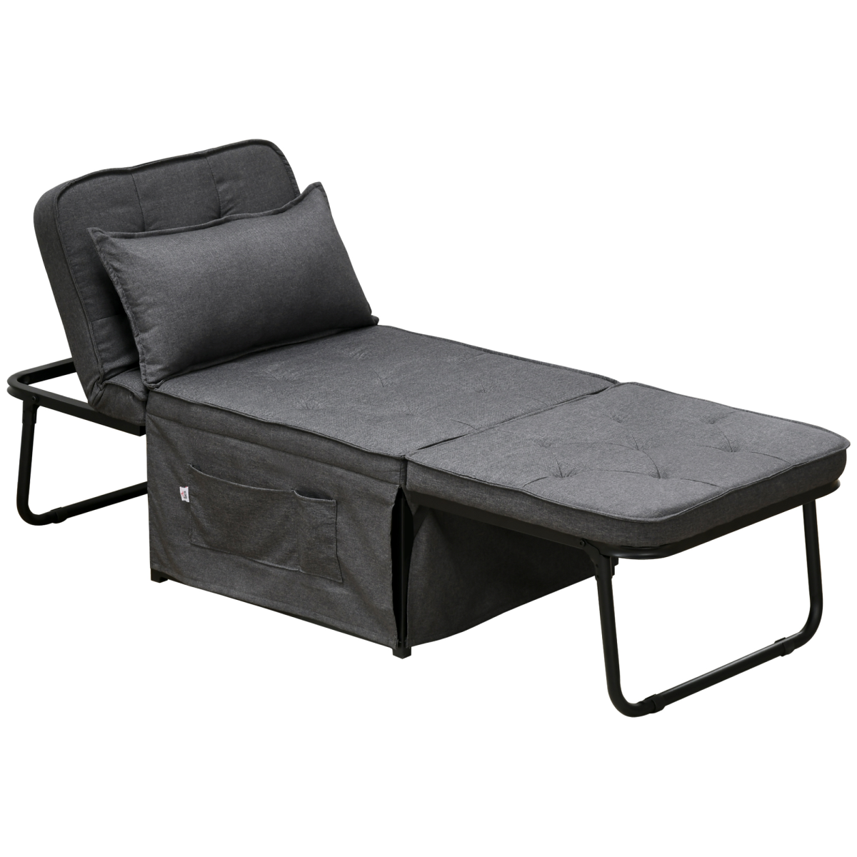 Charcoal folding sleeper chair bed