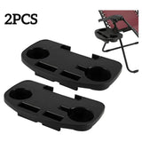 Clip-On Camping Chair Side Tables, Set of 2 – Cup Holder and Phone Tray for Outdoor Chairs