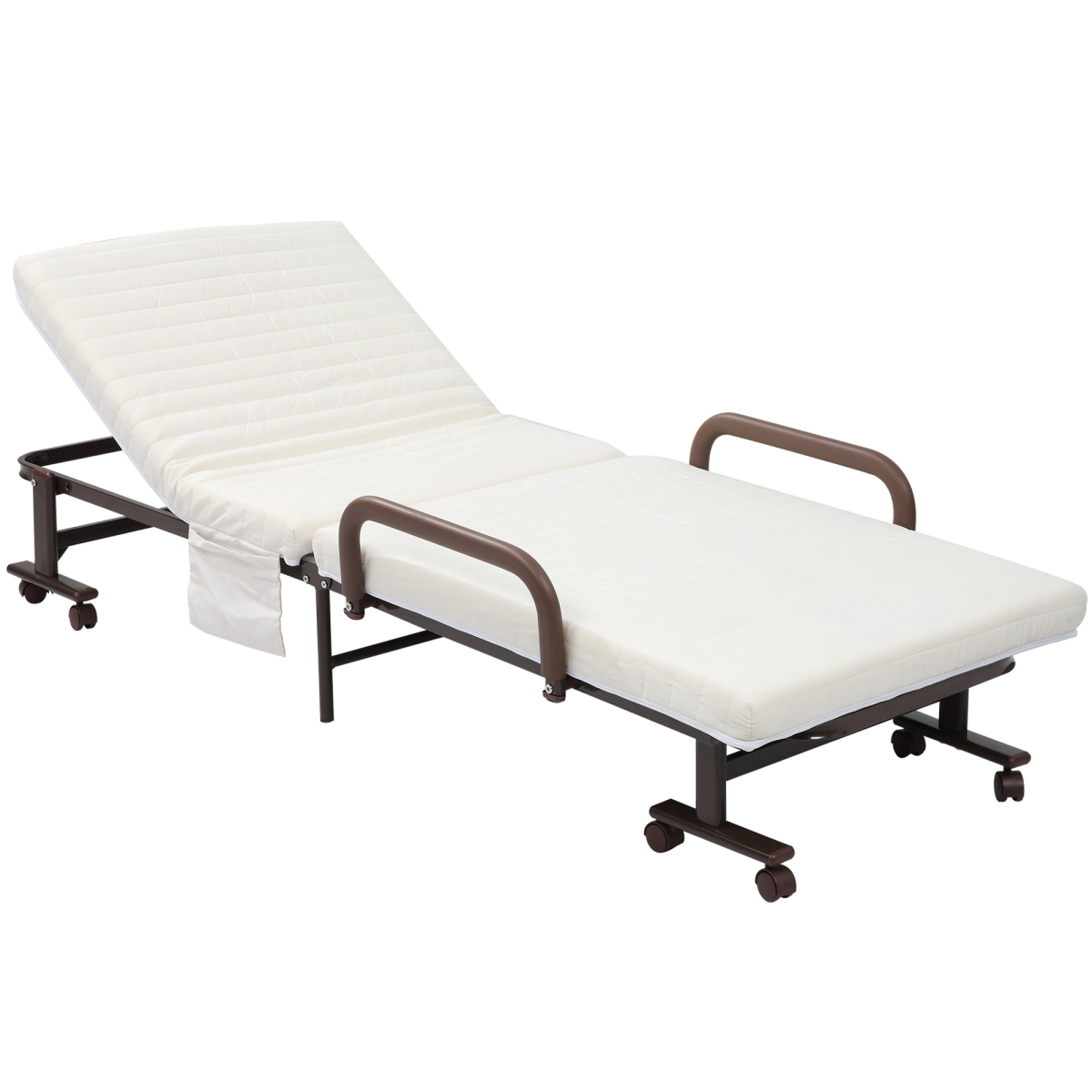 Folding guest bed with mattress