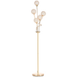 Gold crystal 5-light floor lamp