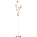 Gold crystal 5-light floor lamp