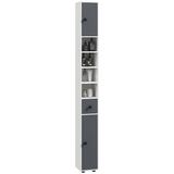 Kleankin Slim Bathroom Cabinet with Drawer, Four Open Shelves & Toilet Roll Storage – Floor Standing Unit, Grey