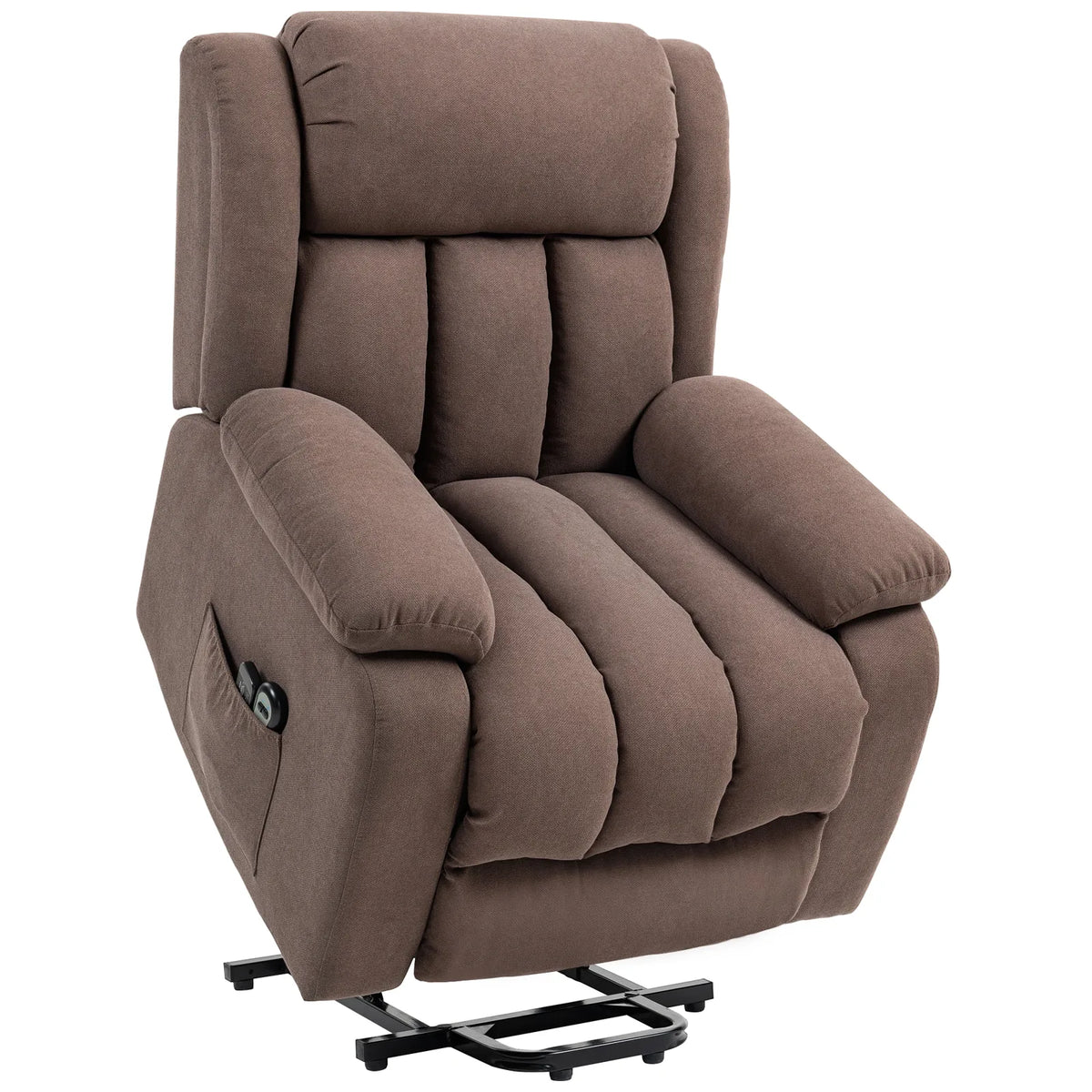 HOMCOM Power Lift Recliner Chair with Vibration Massage and Remote – Riser Chair for Elderly, Dark Brown