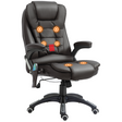 Brown heated massage office chair