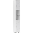 kleankin tall white bathroom cabinet