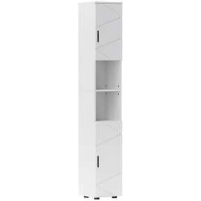 kleankin tall white bathroom cabinet