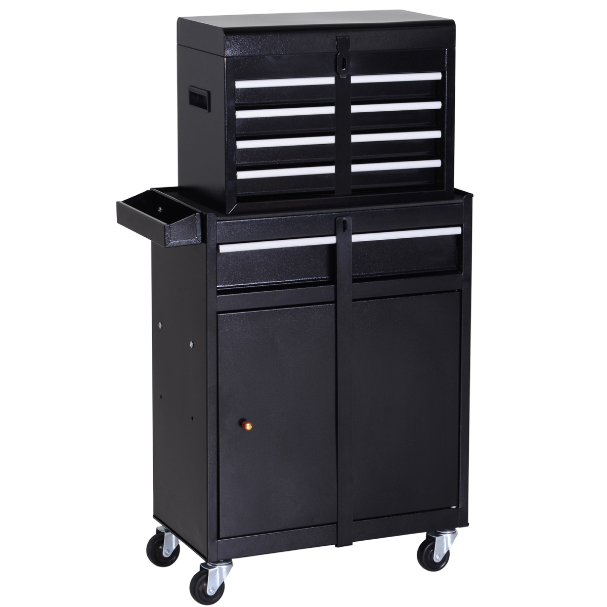 Black 4-drawer rolling tool cabinet
