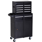 Black 4-drawer rolling tool cabinet