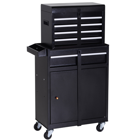 Black 4-drawer rolling tool cabinet