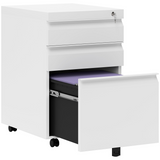Mobile vertical file cabinet