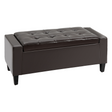 HOMCOM PU leather storage ottoman bench