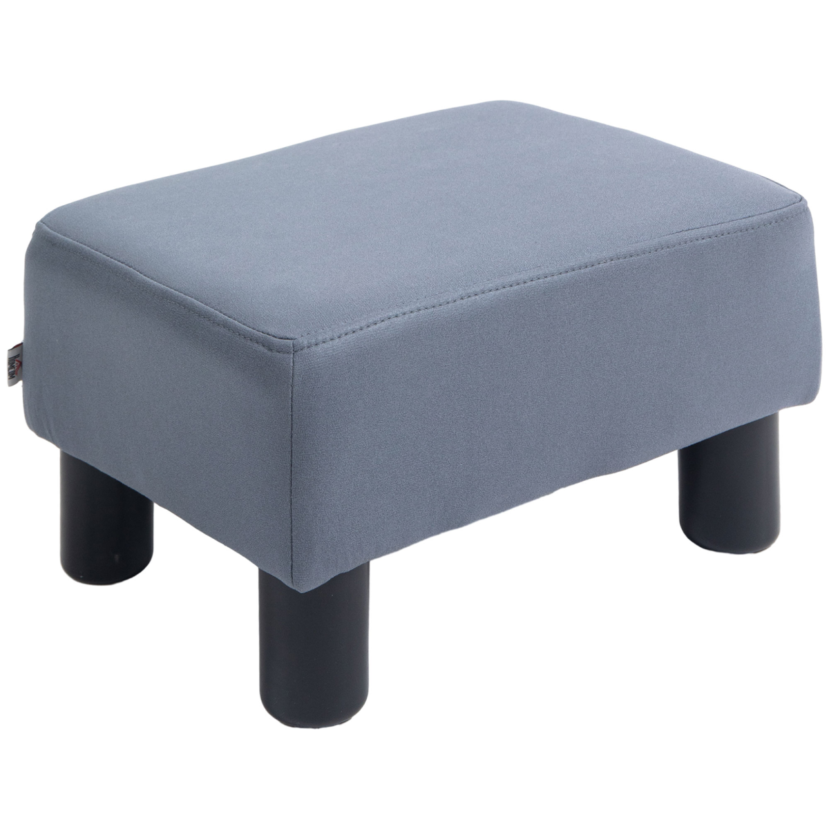 Small Ottoman Footrest Seat Footstool with Foam Padding – Home Office Footstool, Grey