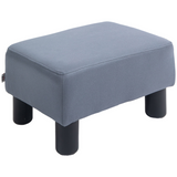 Small Ottoman Footrest Seat Footstool with Foam Padding – Home Office Footstool, Grey