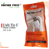 Panther Force 1M USB Type-C Cable – Fast Charging & High-Speed Data Transfer