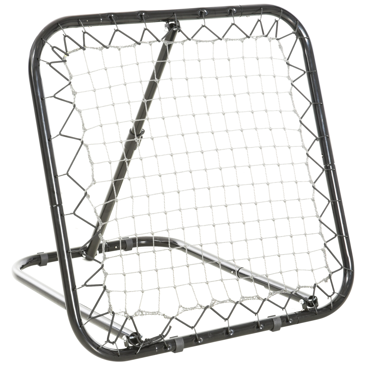 HOMCOM Angle Adjustable Rebounder Net Goal Training Set – Football & Baseball Practice, Foldable Frame