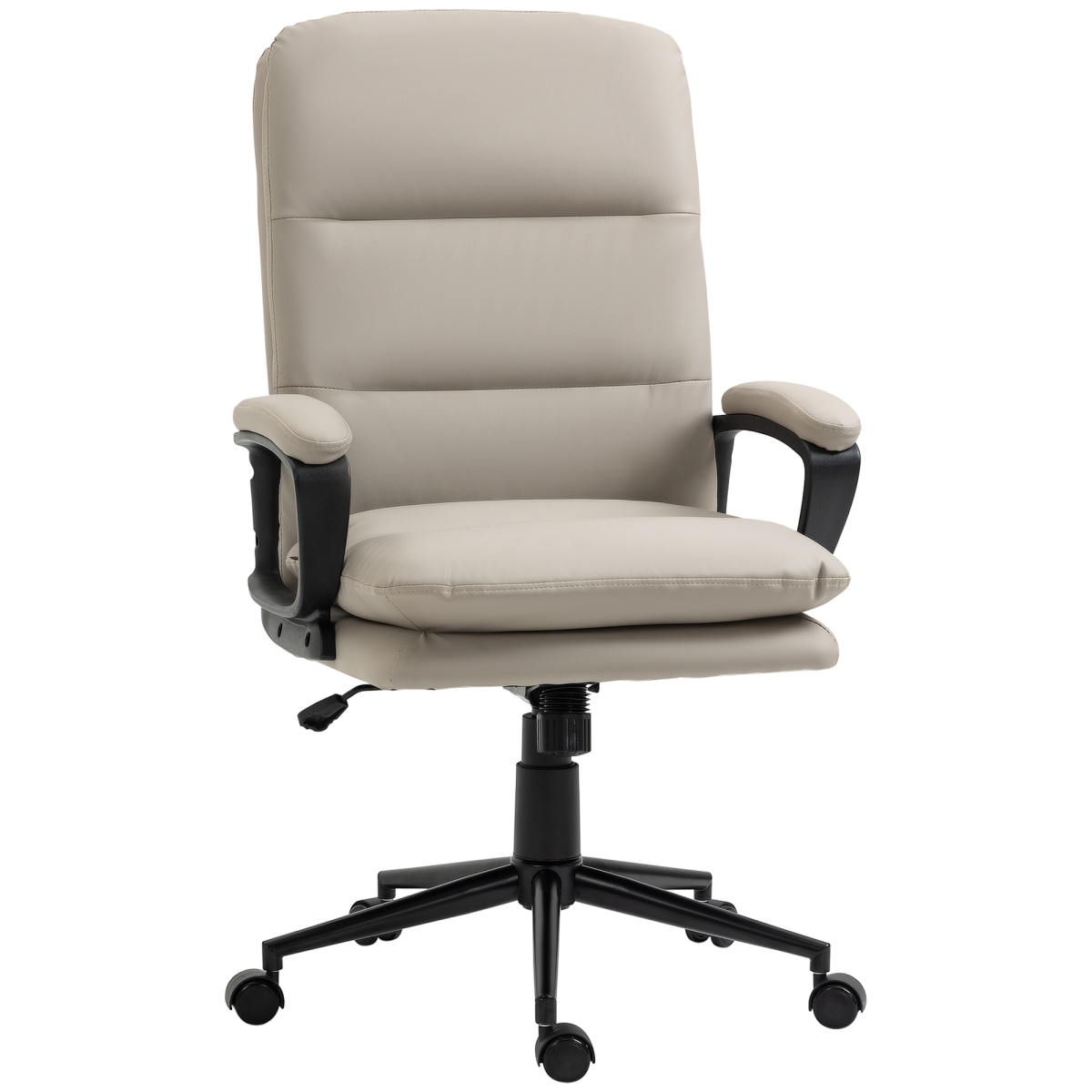Vinsetto grey PU leather office chair