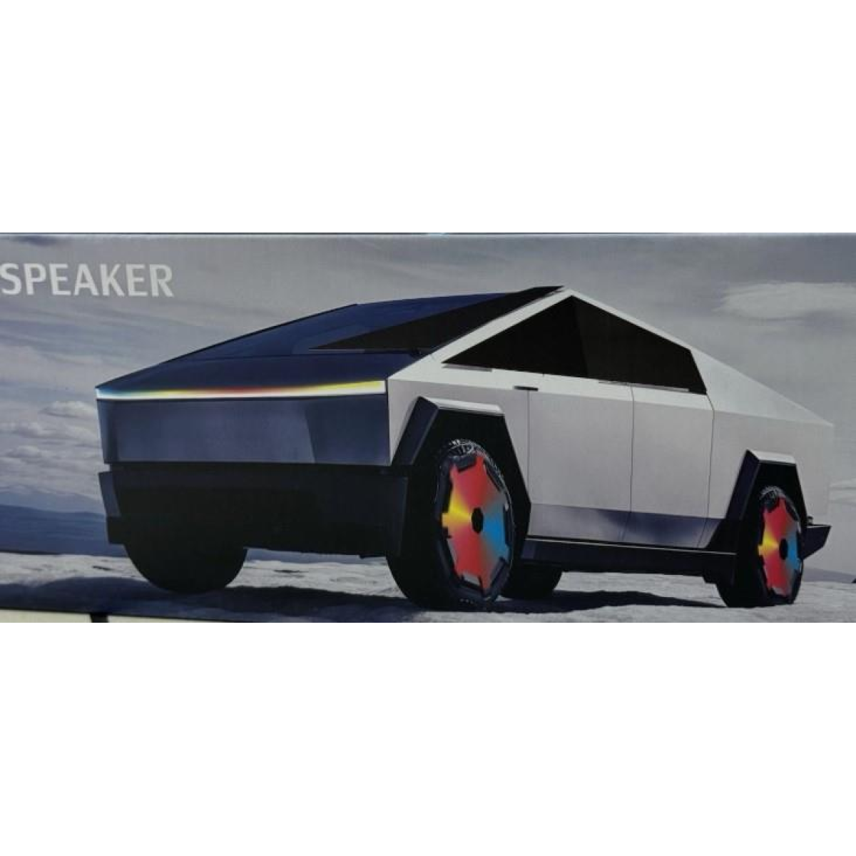 WSTER 15W Bluetooth Tesla Model Speaker with TF/USB/FM – HiFi Stereo, RGB Lights & Wireless Charger