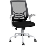 Vinsetto Mesh Swivel Office Chair with Lumbar Support and Flip-Up Armrests – Home Task Chair, Black