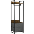 Industrial clothes rail with drawers