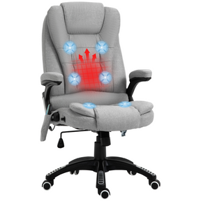 Grey heated massage executive chair
