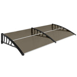 Outsunny Front Door Canopy, 200 x 96 cm Polycarbonate Rain Shelter with Aluminium Frame – Outdoor Awning
