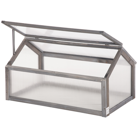 Wooden cold frame greenhouse