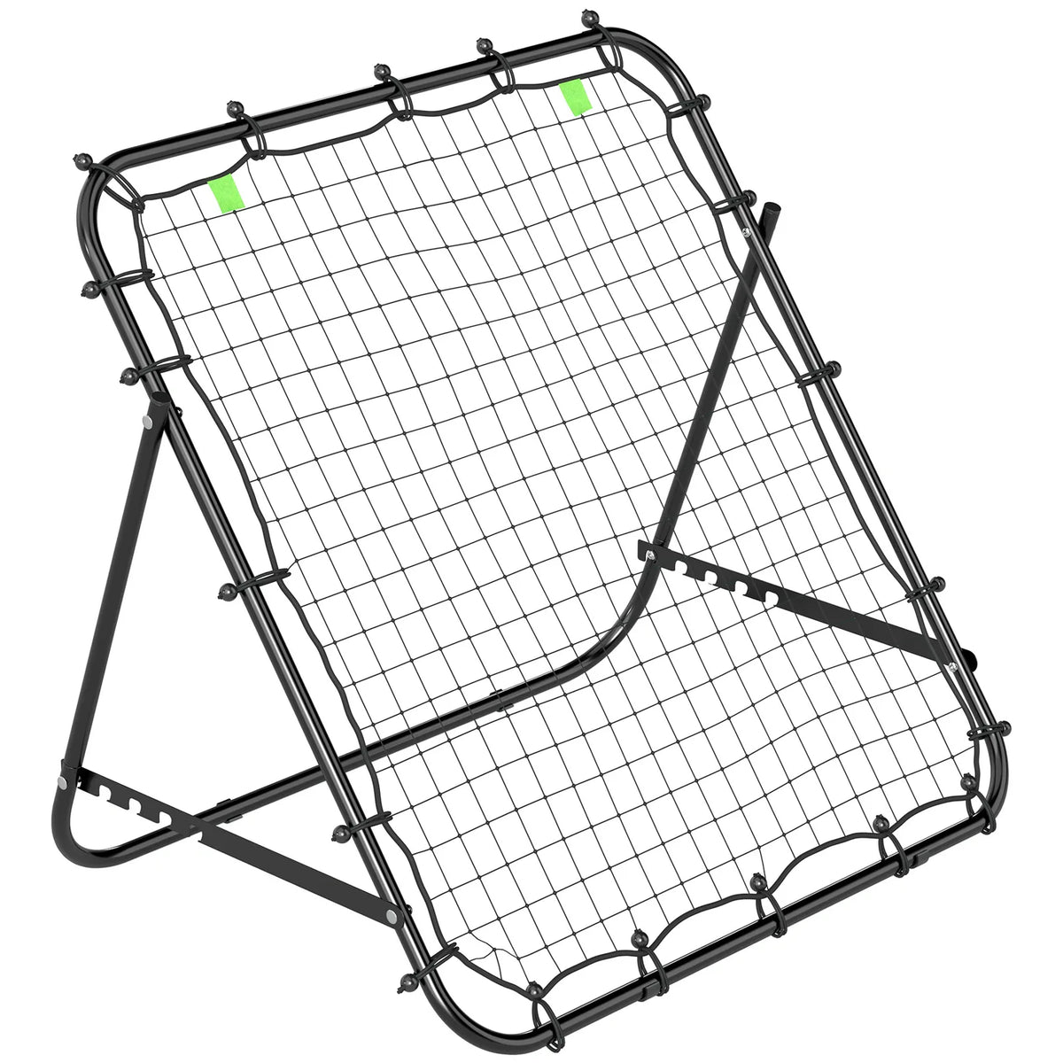 HOMCOM Adjustable Football Rebounder Net – Steel Frame Kickback Target Goal for Teens and Adults, Black