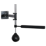 HOMCOM Wall Mounted Speed Bag with Adjustable Height & Steel Frame – Boxing Reflex Training Equipment, Black