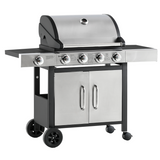 4+1 burner stainless steel gas BBQ trolley