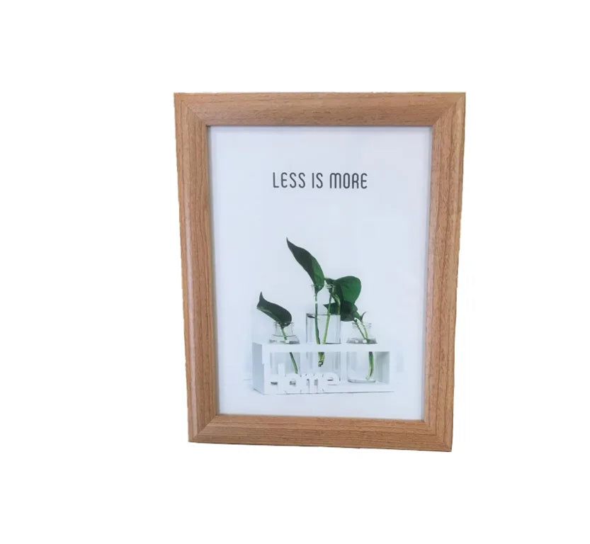 Wooden Photo Frame 6 x 8" – Home Decor Picture Frame, Assorted Colours