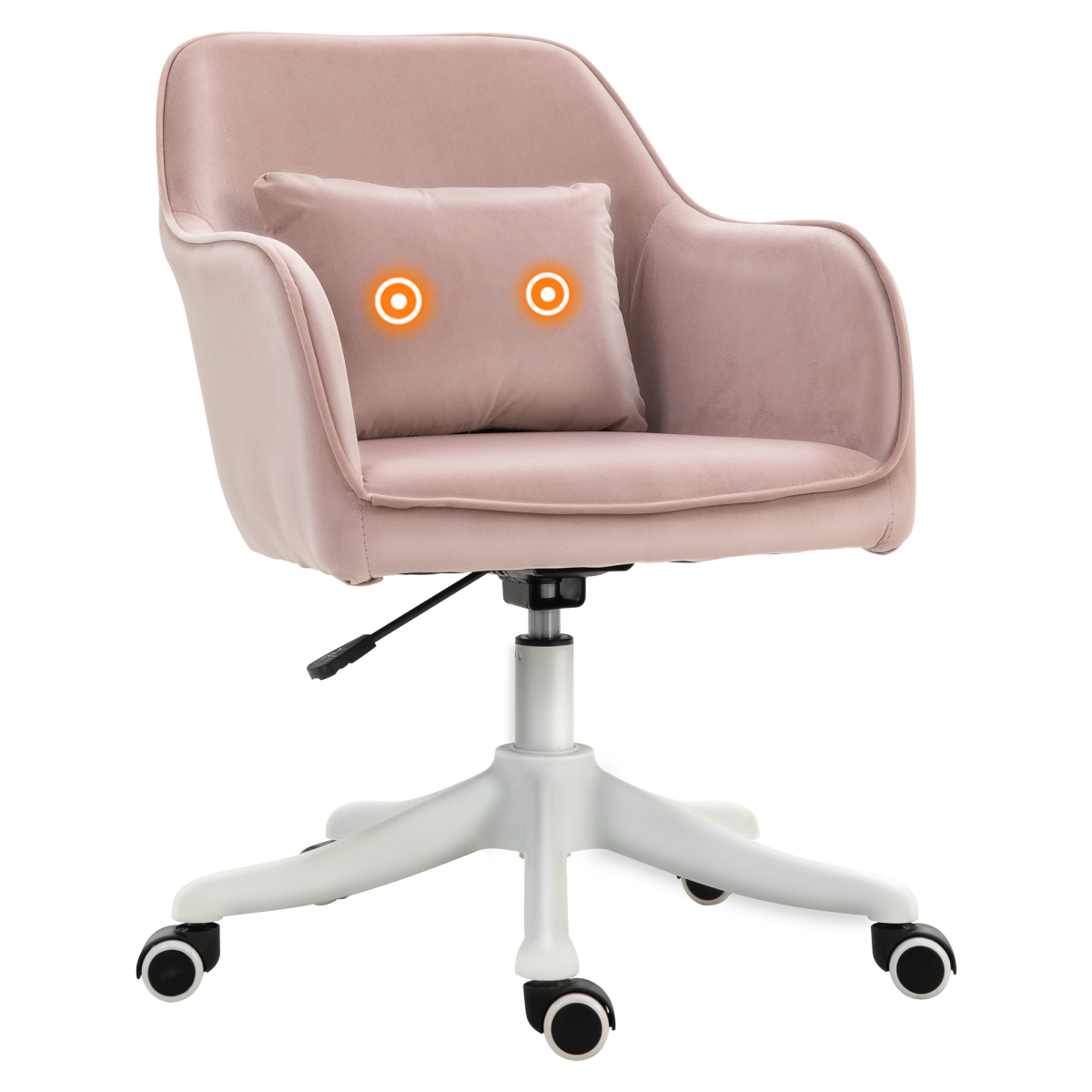 Vinsetto velvet office chair with massage pillow