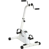 SPORTNOW Seated Pedal Exerciser with Dual Massage, LCD Monitor & Adjustable Height – Home Exercise Bike