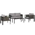 Outsunny 4 Piece Garden Sofa Set - front view