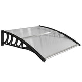 Outsunny Front Door Canopy with Polycarbonate Panels, 103 x 96.5cm – Outdoor Rain Shelter for Window and Porch, Clear